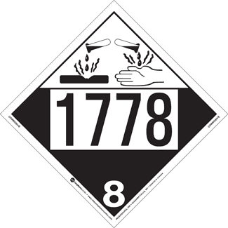 UN 1778, Hazard Class 8 – Corrosive, Tagboard