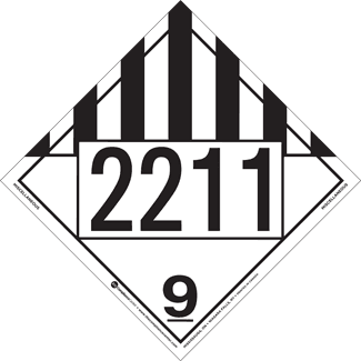 UN 2211, Hazard Class 9 – Miscellaneous Dangerous Goods, Tagboard