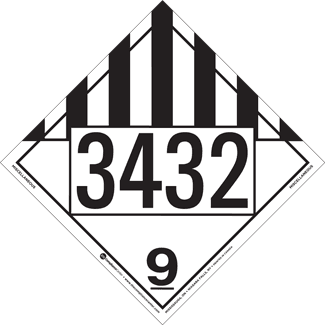 UN 3432, Hazard Class 9 – Miscellaneous Dangerous Goods, Tagboard