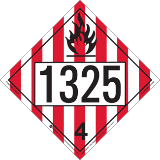 UN 1325, Hazard Class 4 – Flammable Solid, Tagboard