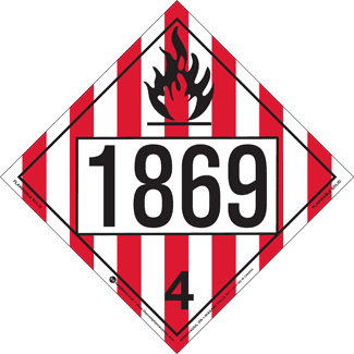 UN 1869, Hazard Class 4 – Flammable Solid, Tagboard