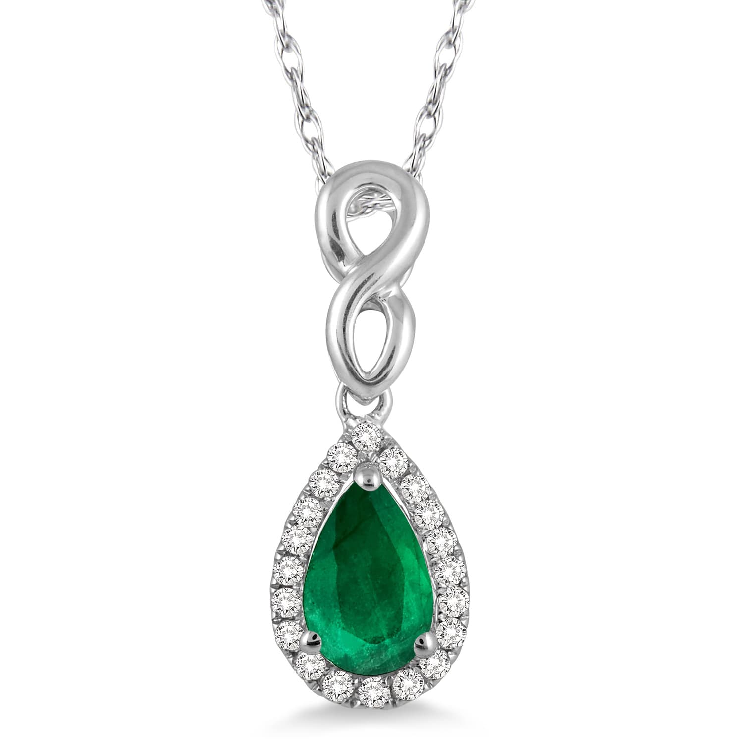 Emerald Pear Cut Pendant