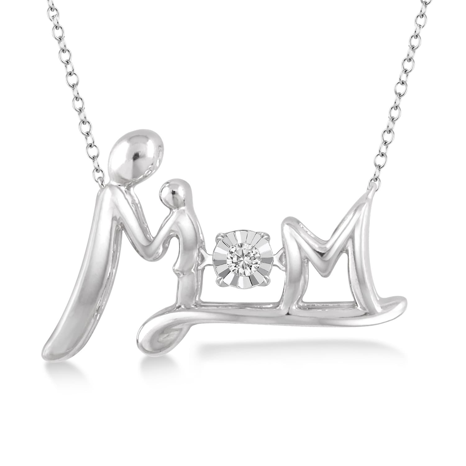 Diamond Mom Motion Pendant
