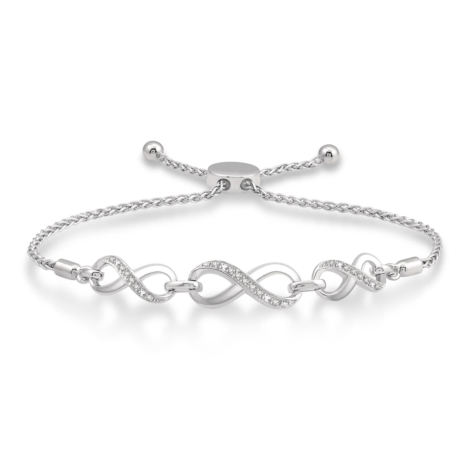 Triple Infinity Lariat Tennis Bracelet