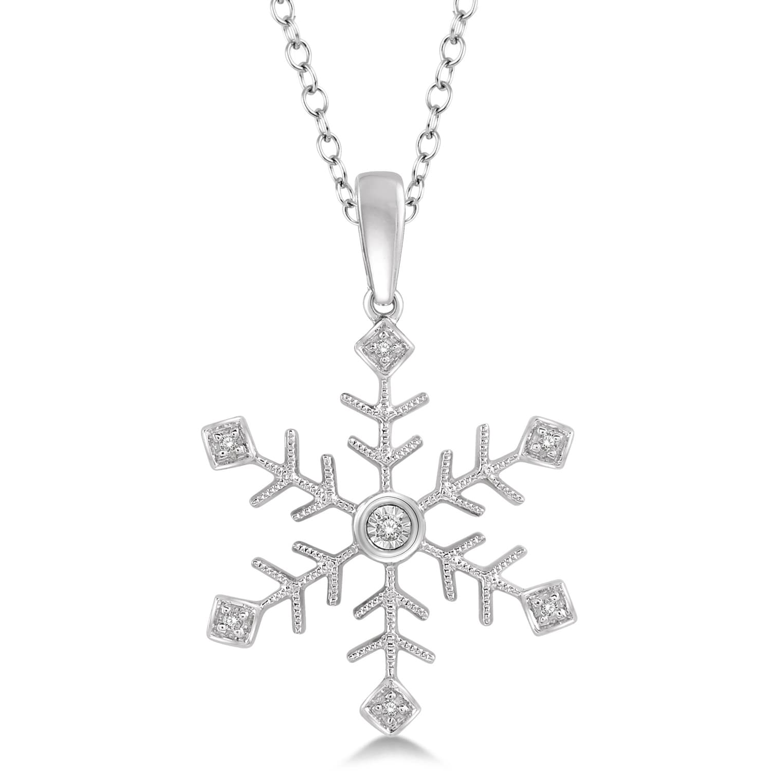 Diamond Snowflake Pendant