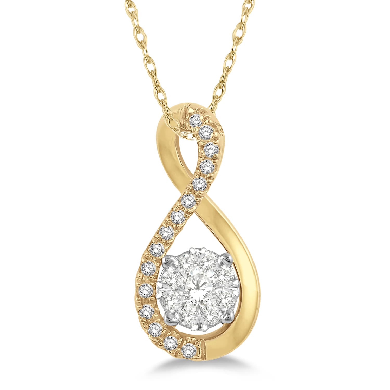 Twisted Loop Lovebright Pendant YG