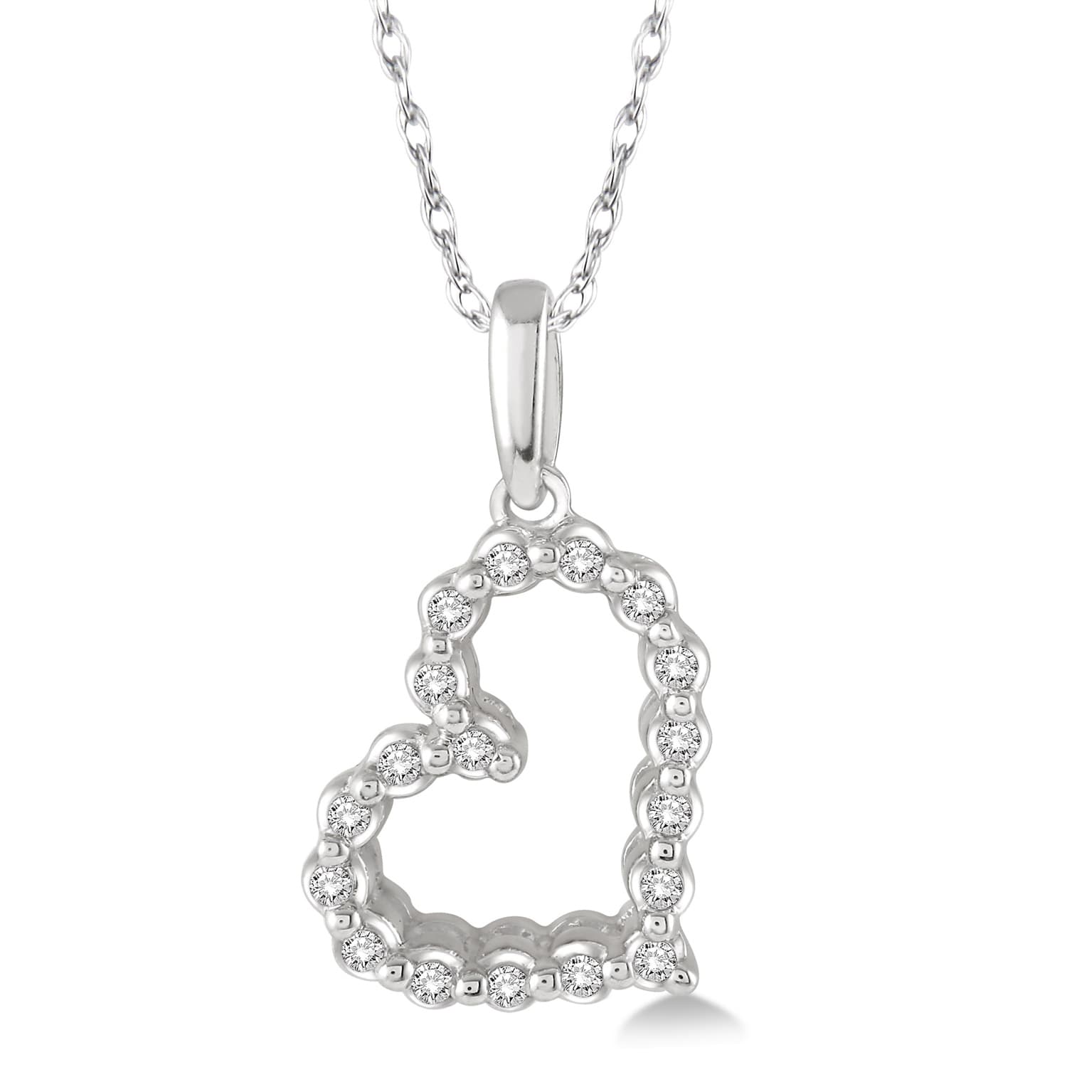 Diamond Heart Necklace WG
