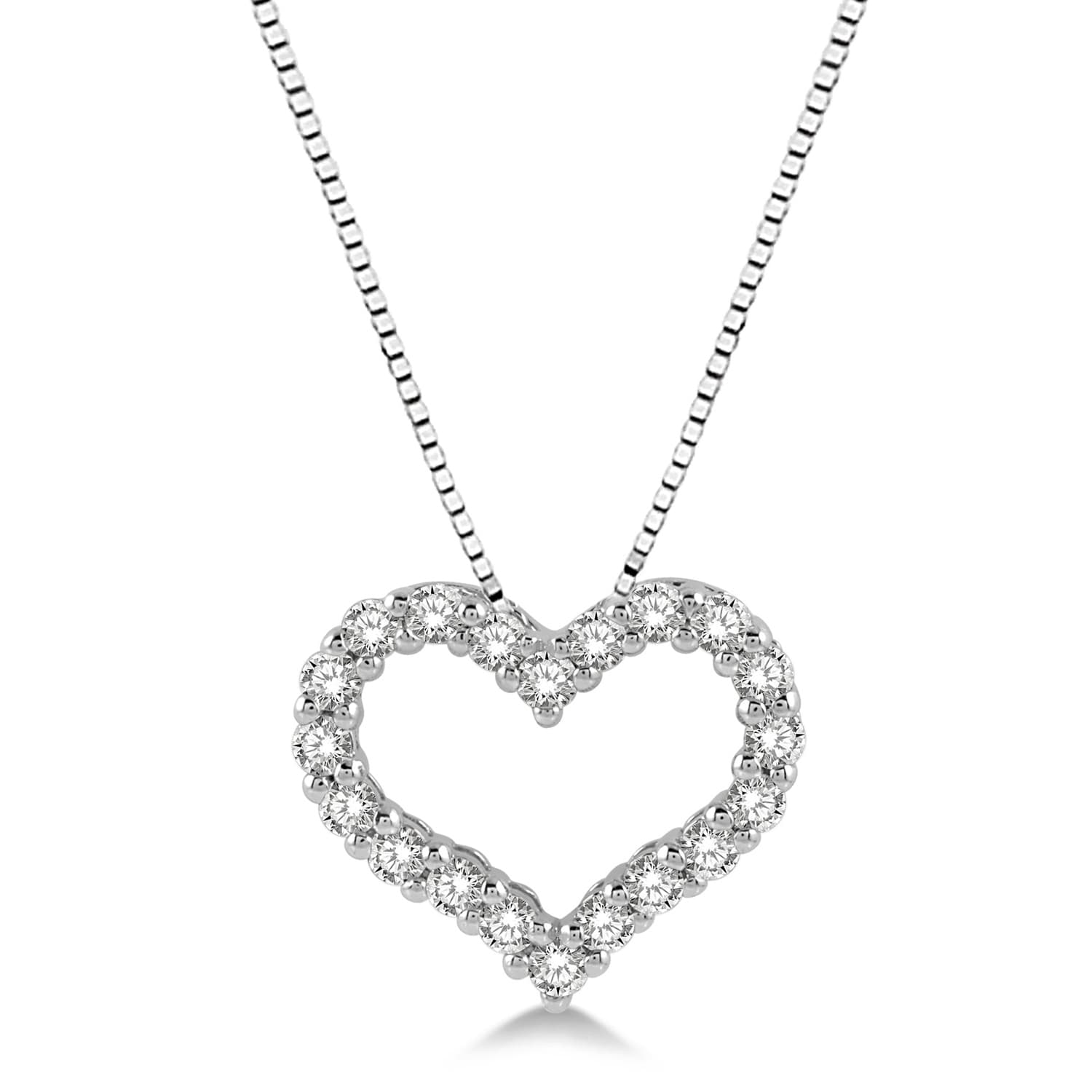 Diamond Heart Pendant WG .50CT