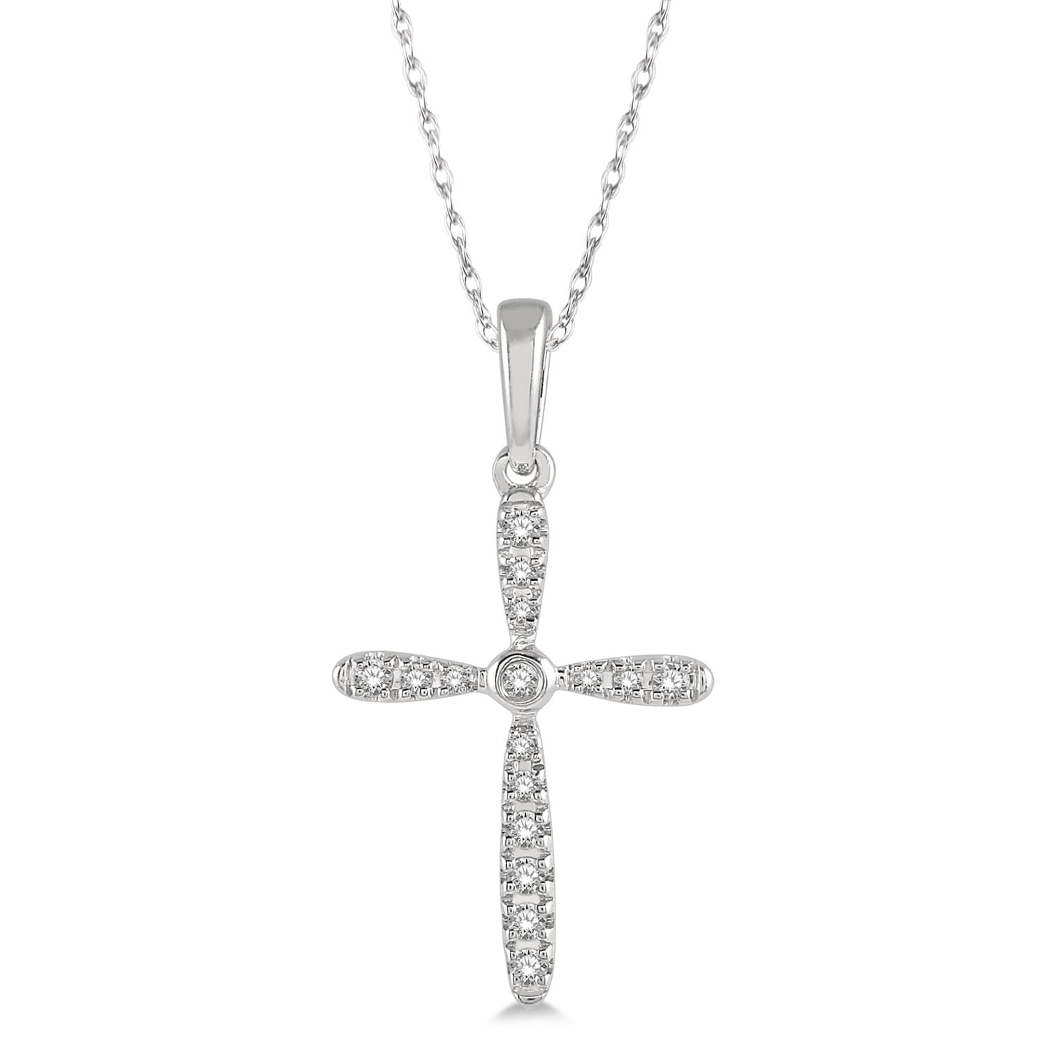 Diamond Cross Pendant WG