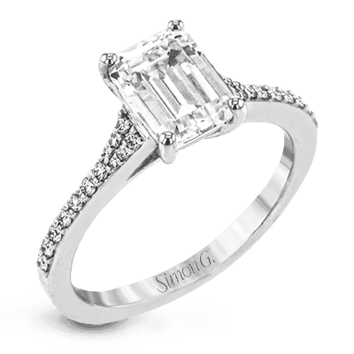 Emerald Diamond Engagement Ring