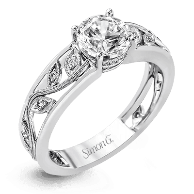 Vintage Floral Engagement Ring