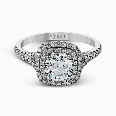 Double Halo Engagement Ring