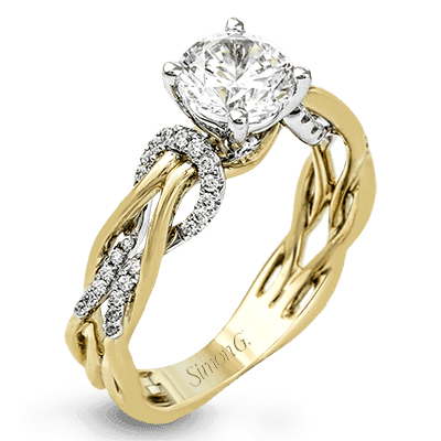 Unique Twisted Diamond Engagement Ring