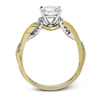Unique Twisted Diamond Engagement Ring - thumbnail 2