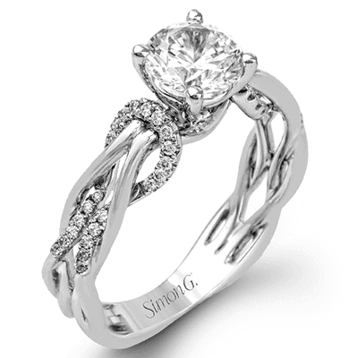 Unique Twisted Diamond Engagement Ring - thumbnail 4