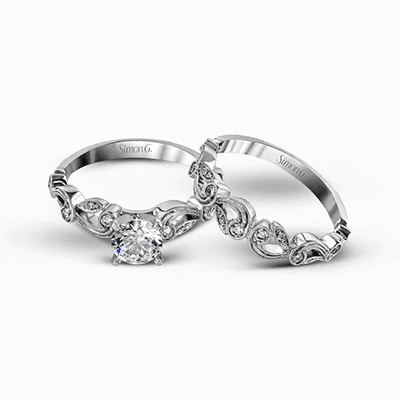 Floral Diamond Engagement Ring - thumbnail 2