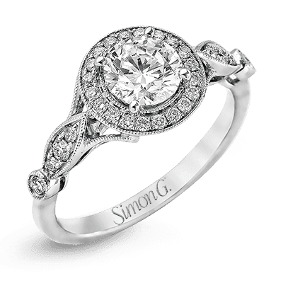 Vintage Halo Engagement Ring