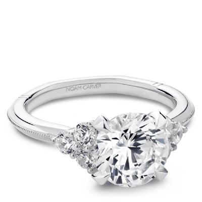 Vintage Floral Engagement Ring