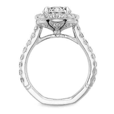Halo Pave Engagement Ring - thumbnail 2
