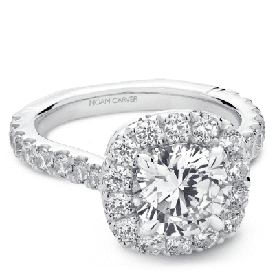 Halo Pave Engagement Ring