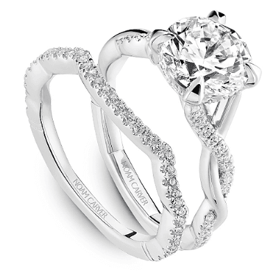 Twisted Diamond Engagement Ring - thumbnail 3