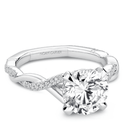 Twisted Diamond Engagement Ring
