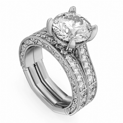 Vintage Diamond Wedding Band - thumbnail 2
