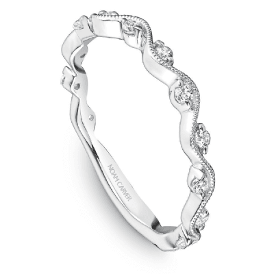 Curved Diamond Stackable Band