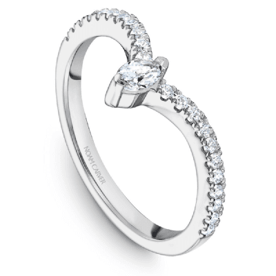 Curved Diamond Stackable Band