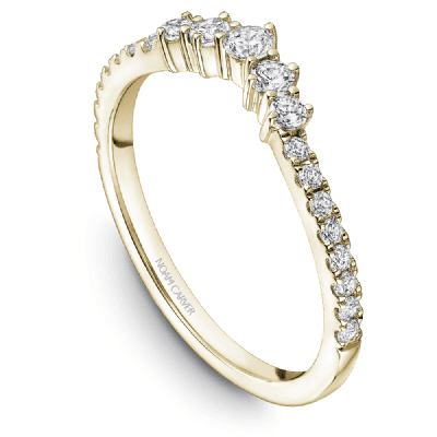 Curved Pave Diamond Stackable Band
