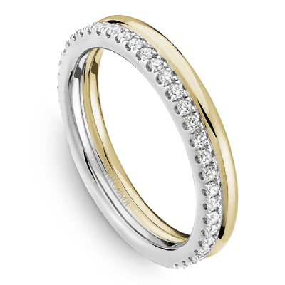 Two-Toned Diamond Stackable Band