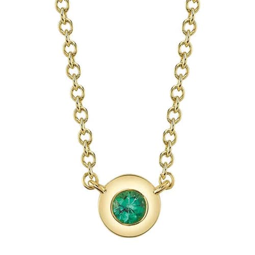 Emerald Bezel Necklace