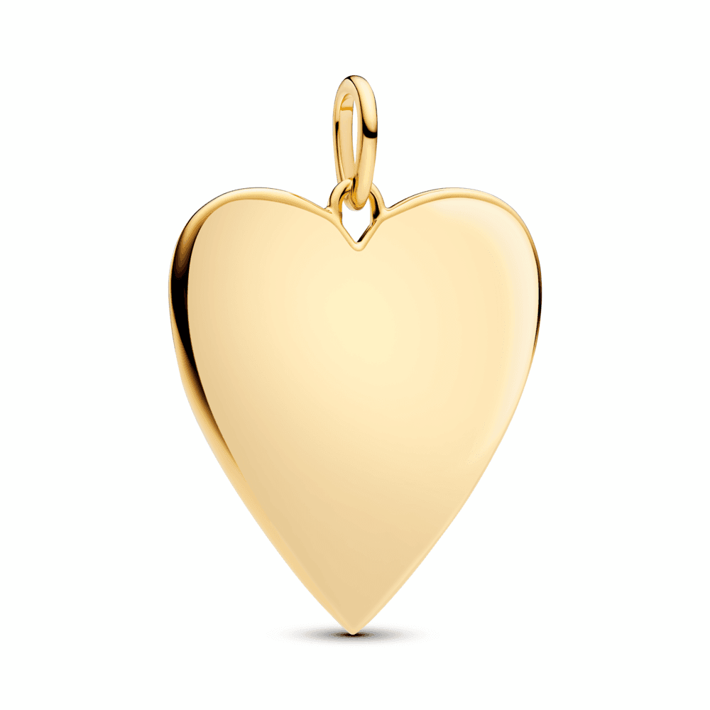 Engravable Heart Oversized Tag Pendant