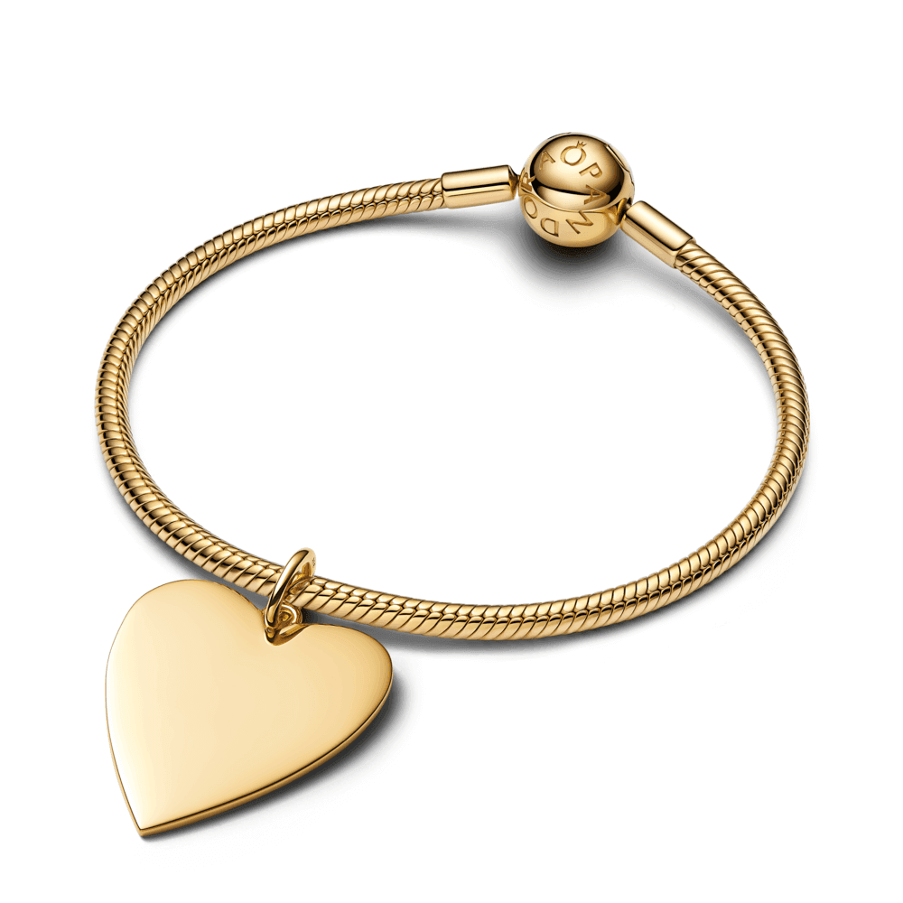 Engravable Heart Oversized Tag Pendant - thumbnail 2