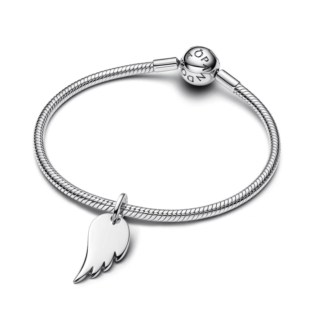Engravable Angel Wing Tag Pendant - thumbnail 2