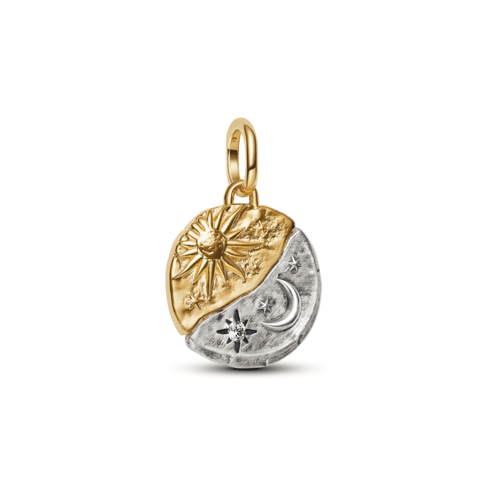 Sun and Moon Medallion Charm