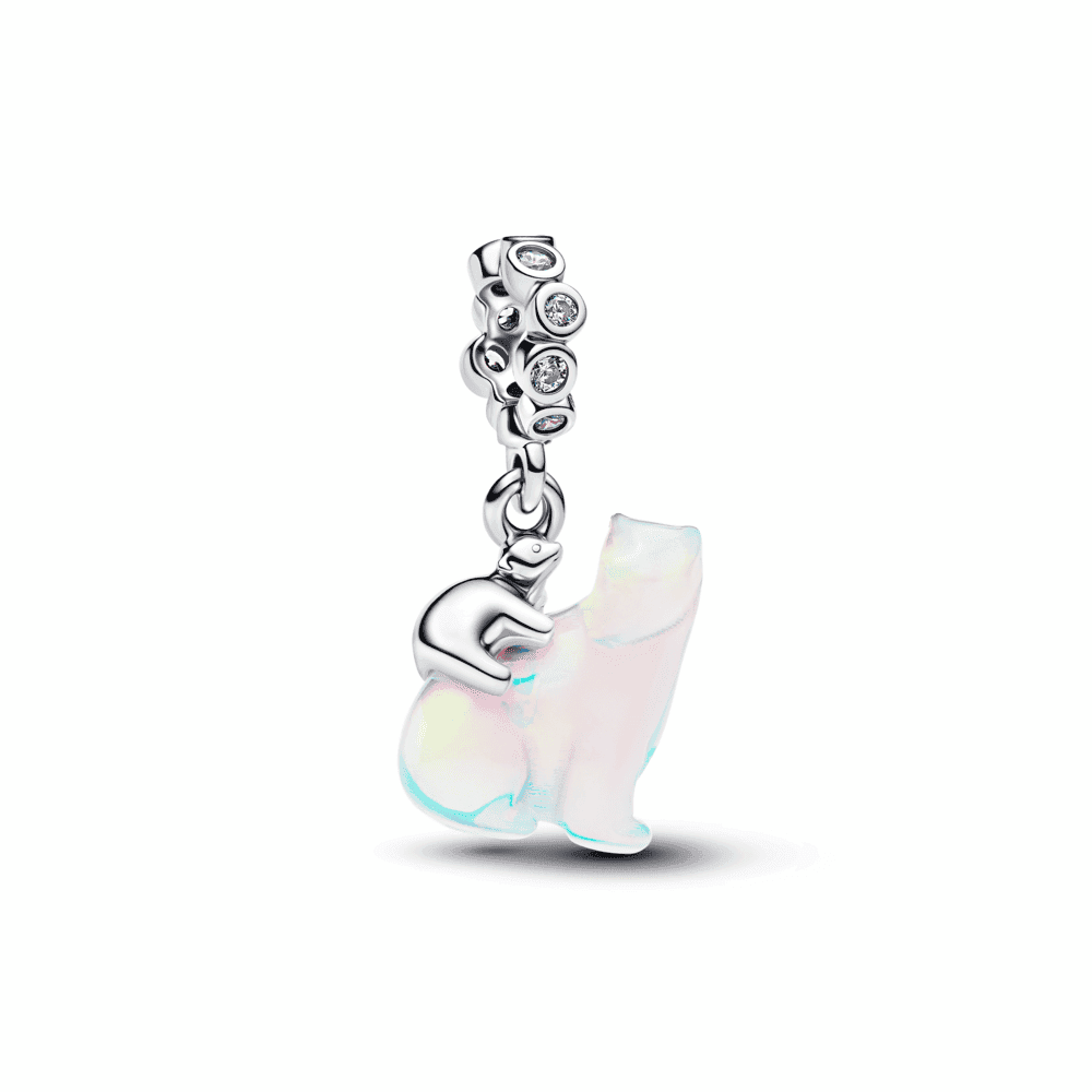 Polar Bear Mother & Cub Dangle Charm