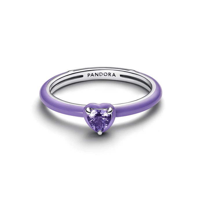 Purple Chakra Heart Ring