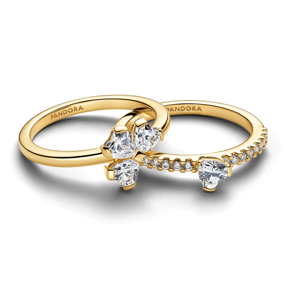 Sparkling Lucky Clover Splittable Ring - thumbnail 2