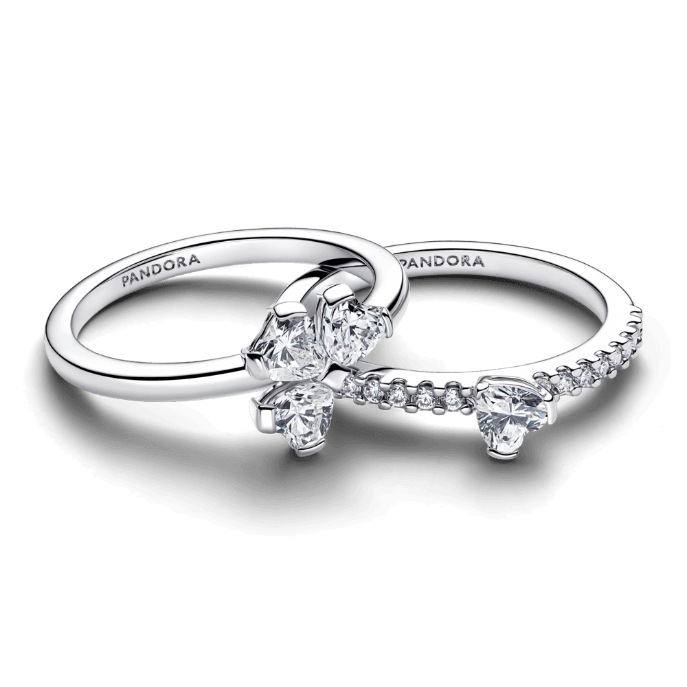 Sparkling Lucky Clover Splittable Ring - thumbnail 2