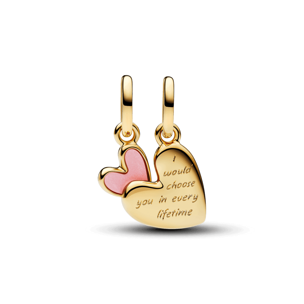 Pink Mother & Daughter Splittable Dangle Charm - thumbnail 2