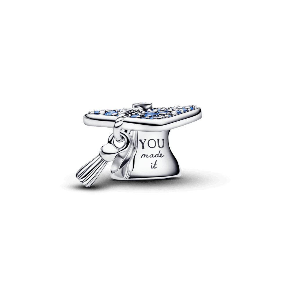Sparkling Blue 2026 Graduation Cap Charm - thumbnail 2