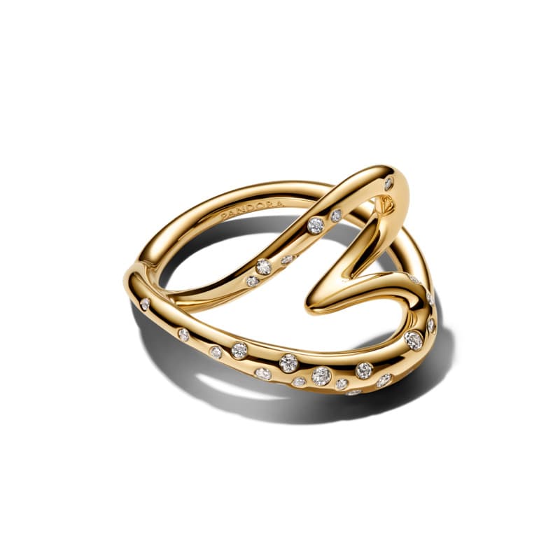 Organically Shaped Stone-Set Heart Ring
