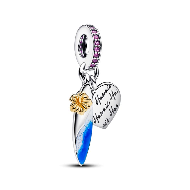 Surf Board Double Dangle Charm