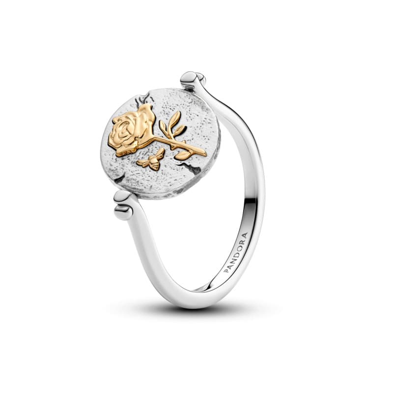 Rose Reversible Medallion Ring