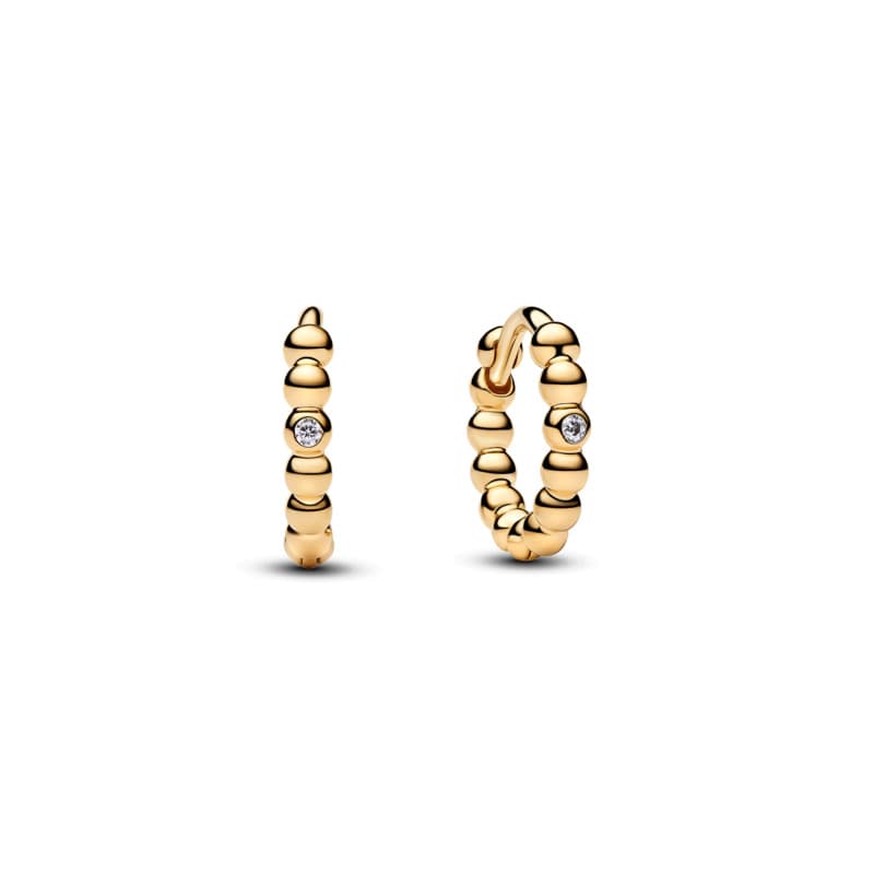 Beaded Huggie Earrings
