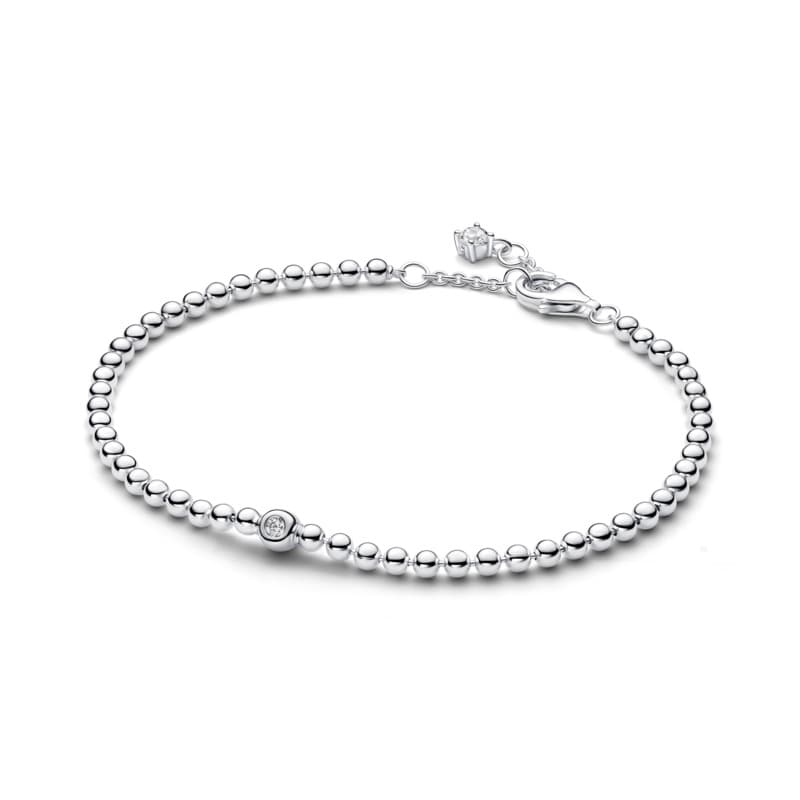 Beads & Sparkling Stone Bracelet