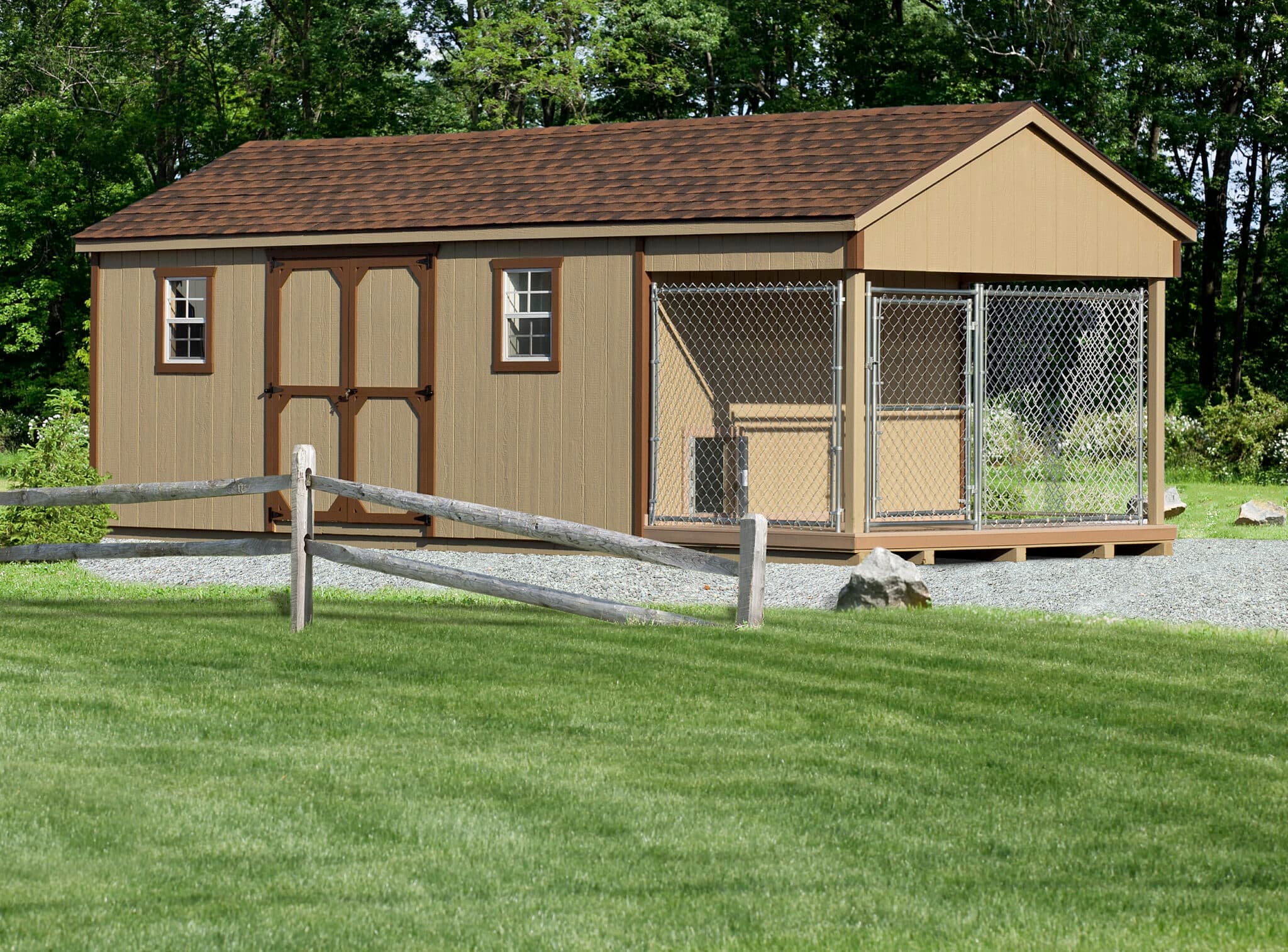 Residential 10×24 Dog Kennel