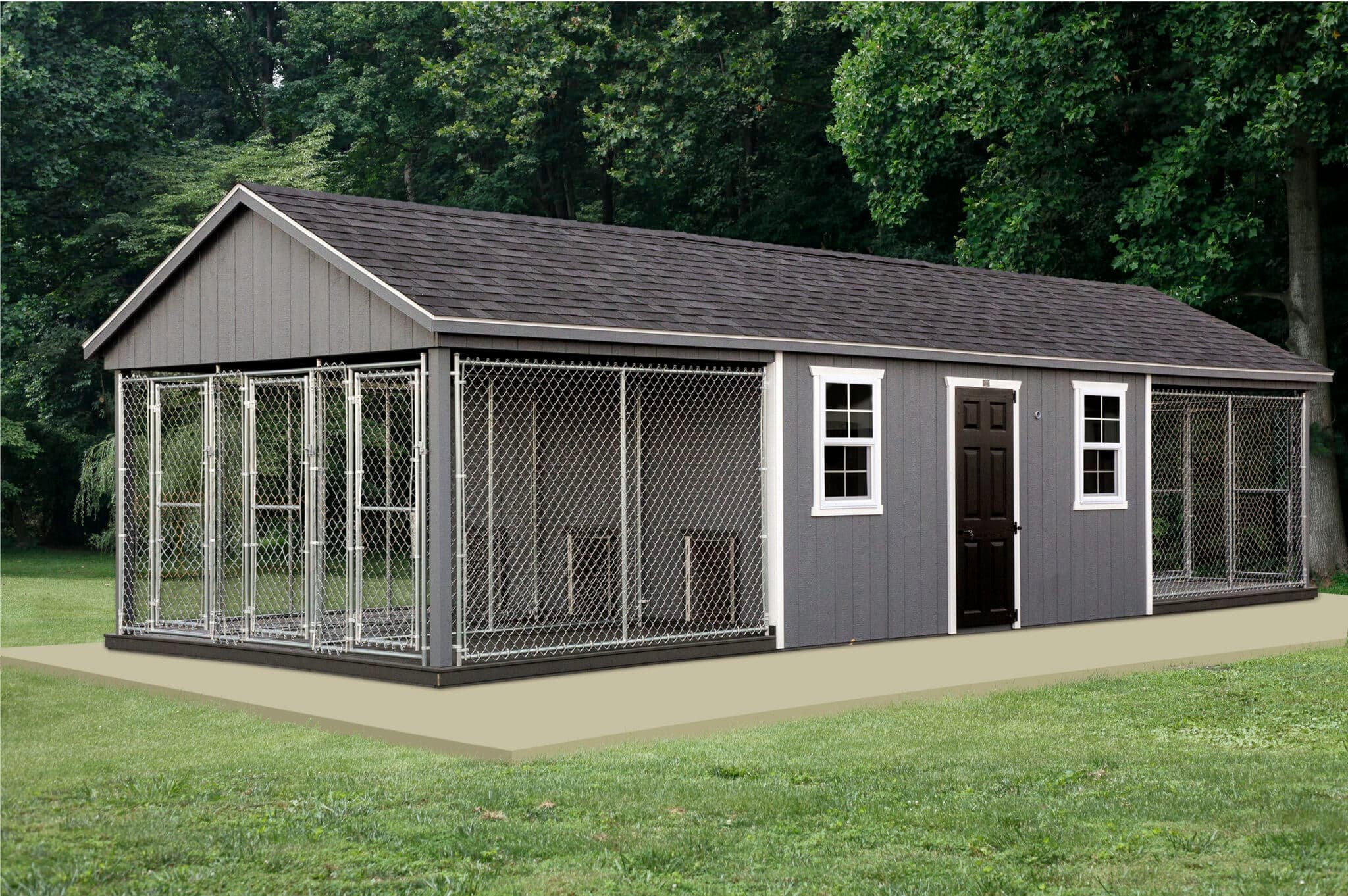 12×36 6-Run Commercial Kennel