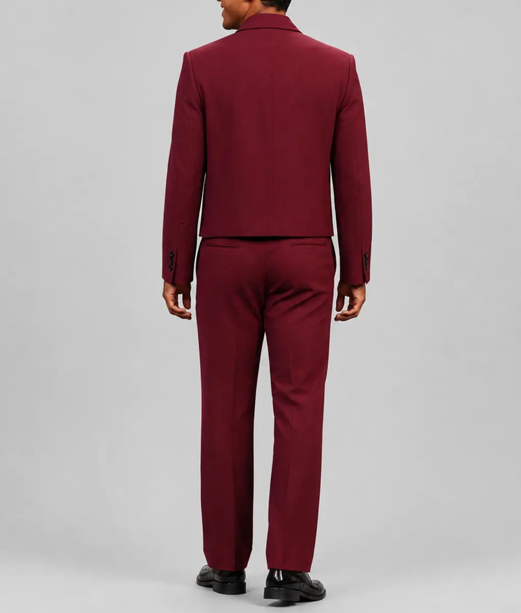 Jaafar Jackson Burgundy Suit - thumbnail 2